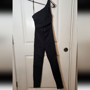 TopShop One Shoulder Asymmetric Cutout Jumpsuit
